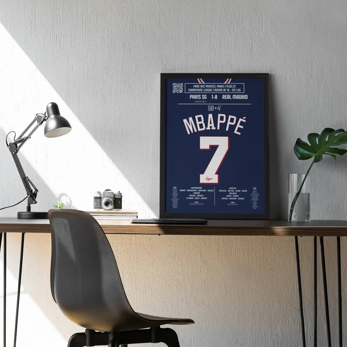 Poster du but de Kylian Mbappé – PSG vs Real Madrid 2022 - Legendary Goals