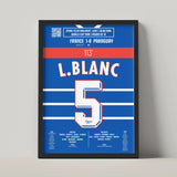 Poster du but de Laurent Blanc - France vs Paraguay 1998 - Legendary Goals
