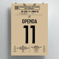 Poster du but de Loïs Openda – Lens vs Paris SG 2023 - Legendary Goals