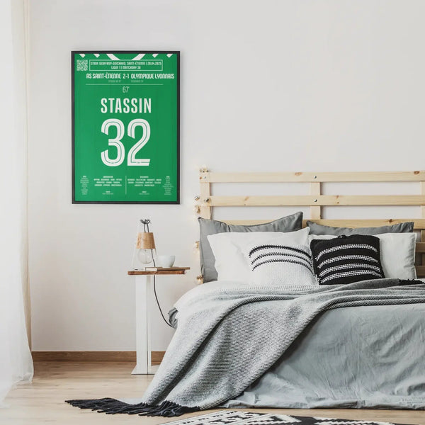 Poster du but de Lucas Stassin – AS Saint - Étienne vs Olympique Lyonnais 2025 - Legendary Goals