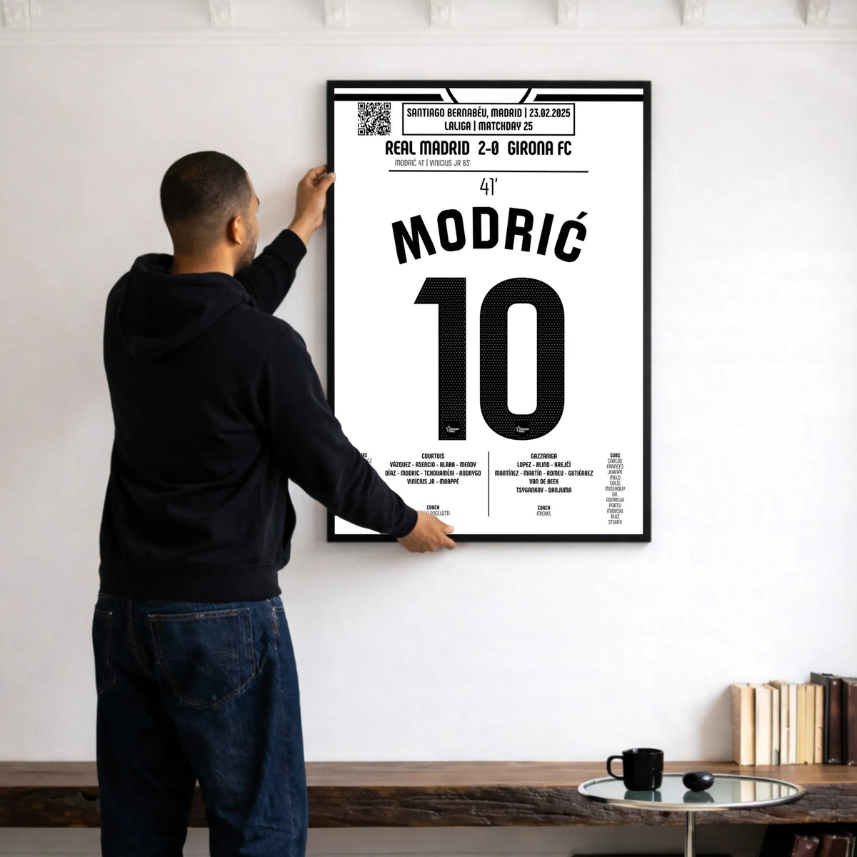 Poster du but de Luka Modrić - Real Madrid vs Gérone 2025 - Legendary Goals