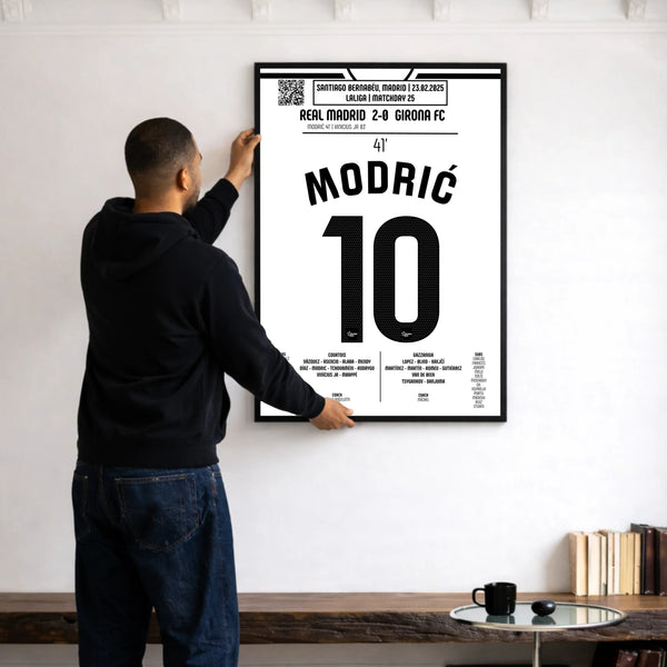Poster du but de Luka Modrić - Real Madrid vs Gérone 2025 - Legendary Goals