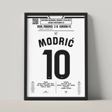 Poster du but de Luka Modrić - Real Madrid vs Gérone 2025 - Legendary Goals