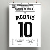 Poster du but de Luka Modrić - Real Madrid vs Gérone 2025 - Legendary Goals