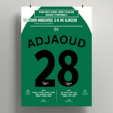 Poster du but de Madjid Adjaoud - Sedan vs Ajaccio 1998 - Legendary Goals
