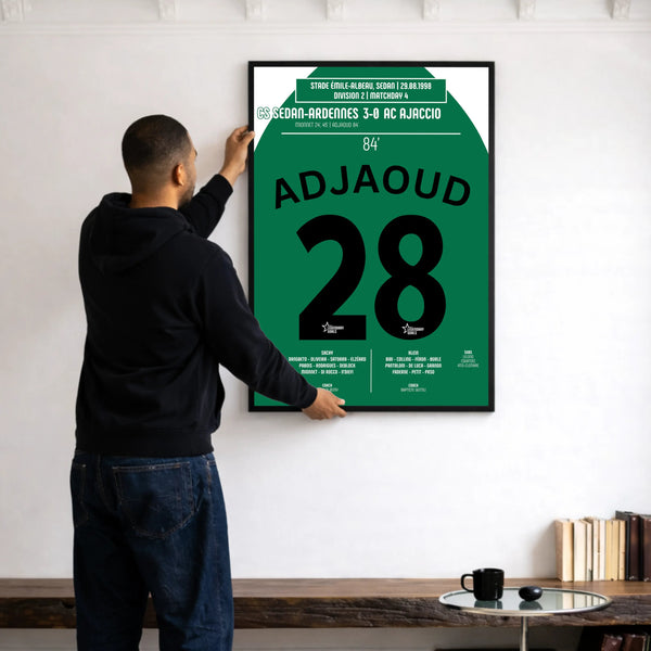 Poster du but de Madjid Adjaoud - Sedan vs Ajaccio 1998 - Legendary Goals