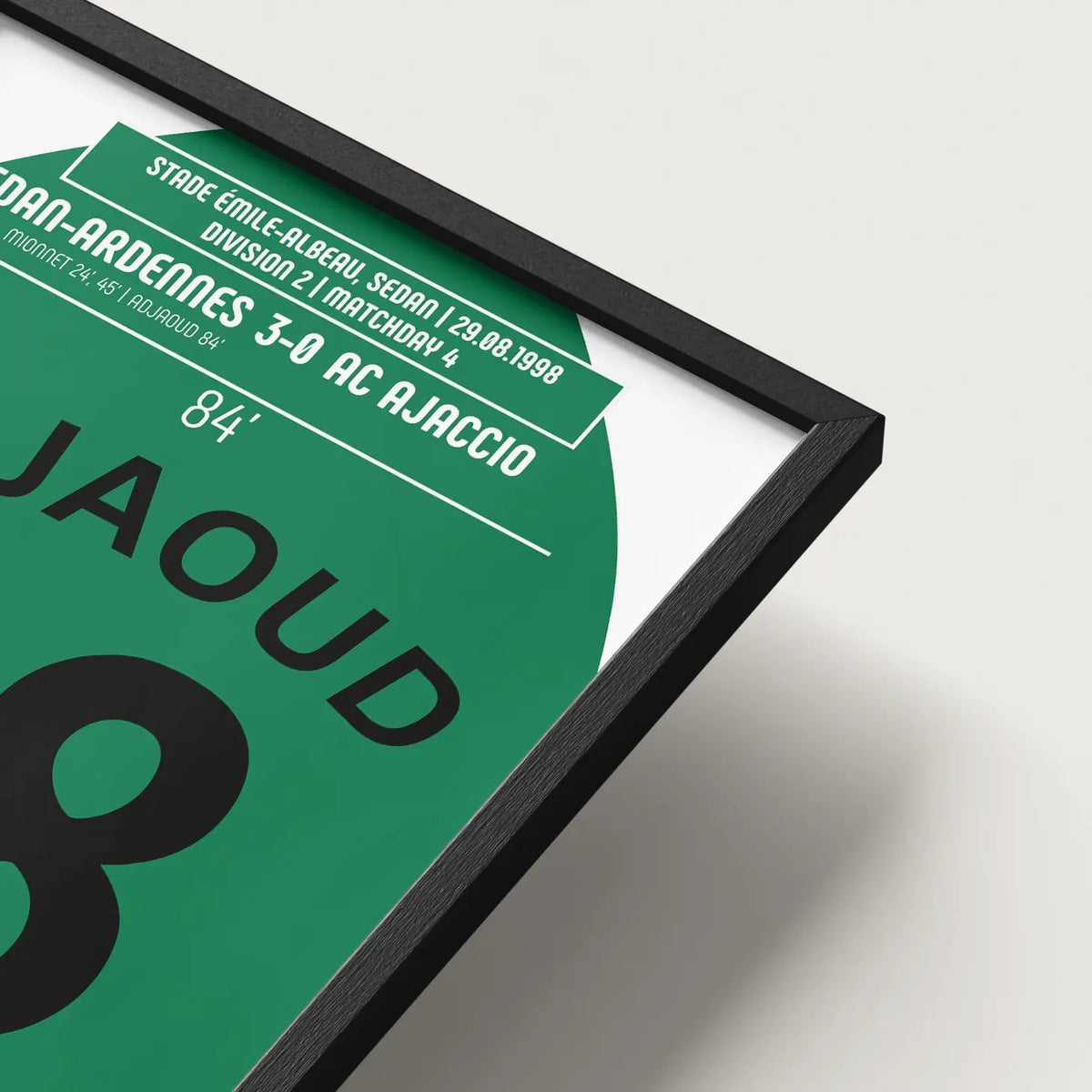 Poster du but de Madjid Adjaoud - Sedan vs Ajaccio 1998 - Legendary Goals