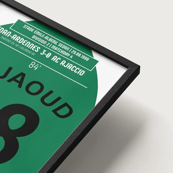 Poster du but de Madjid Adjaoud - Sedan vs Ajaccio 1998 - Legendary Goals