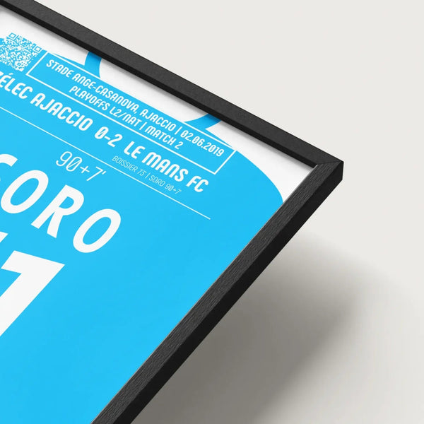 Poster du but de Mamadou Soro – Gazélec Ajaccio vs Le Mans 2019 - Legendary Goals