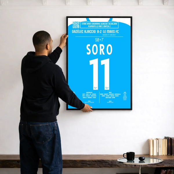 Poster du but de Mamadou Soro – Gazélec Ajaccio vs Le Mans 2019 - Legendary Goals