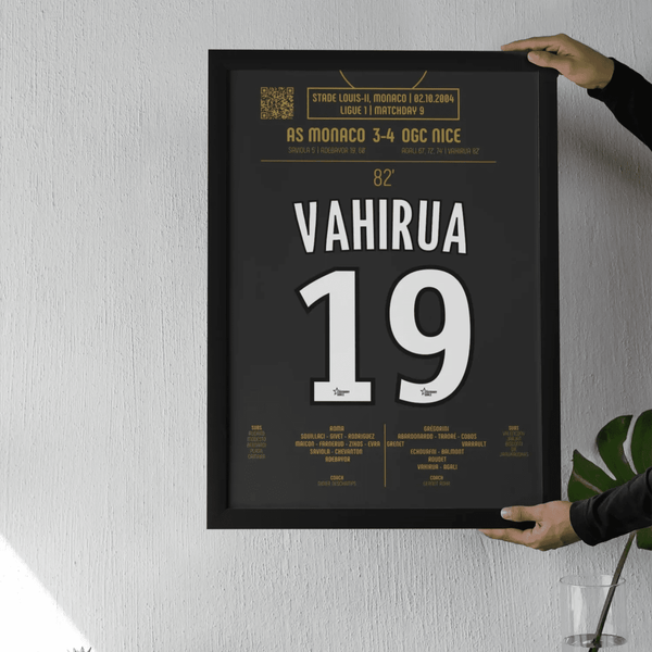 Poster du but de Marama Vahirua – AS Monaco vs OGC Nice 2004 - Legendary Goals