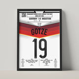 Poster du but de Mario Götze - Allemagne vs Argentine 2014 - Legendary Goals