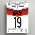 Poster du but de Mario Götze - Allemagne vs Argentine 2014 - Legendary Goals