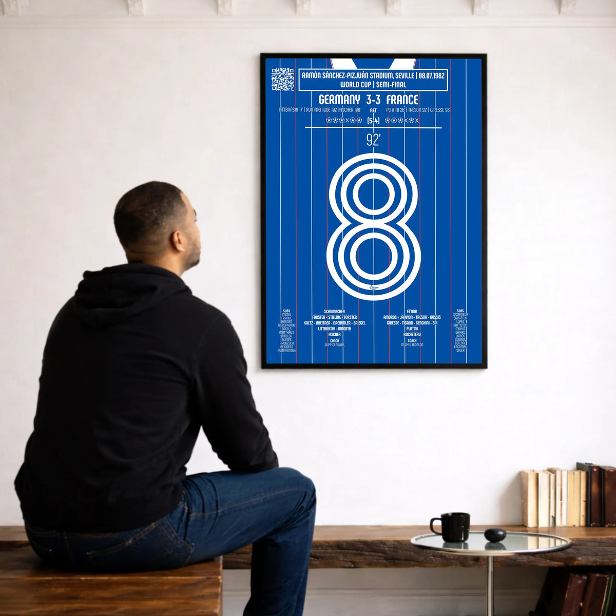 Poster du but de Marius Trésor - France vs Allemagne de l’Ouest 1982 - Legendary Goals