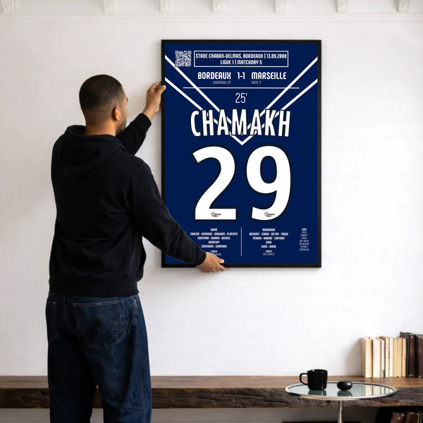Poster du but de Marouane Chamakh - Bordeaux vs Marseille 2008 - Legendary Goals