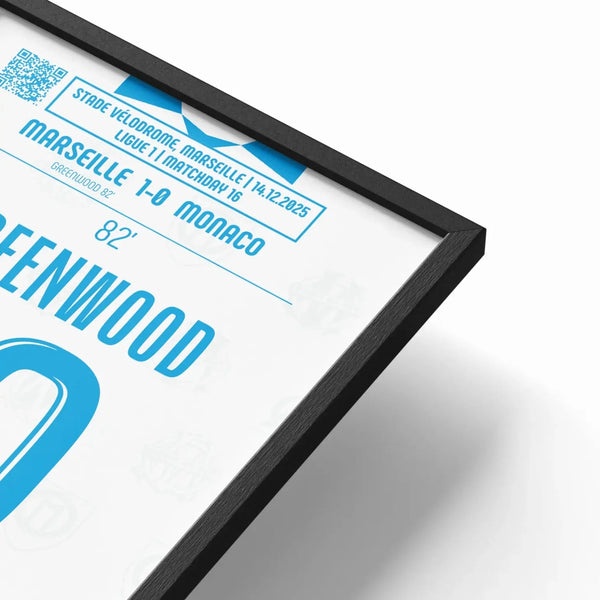 Poster du but de Mason Greenwood – OM vs Monaco 2025 - Legendary Goals