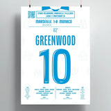 Poster du but de Mason Greenwood – OM vs Monaco 2025 - Legendary Goals