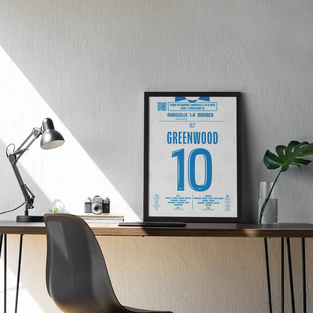 Poster du but de Mason Greenwood – OM vs Monaco 2025 - Legendary Goals