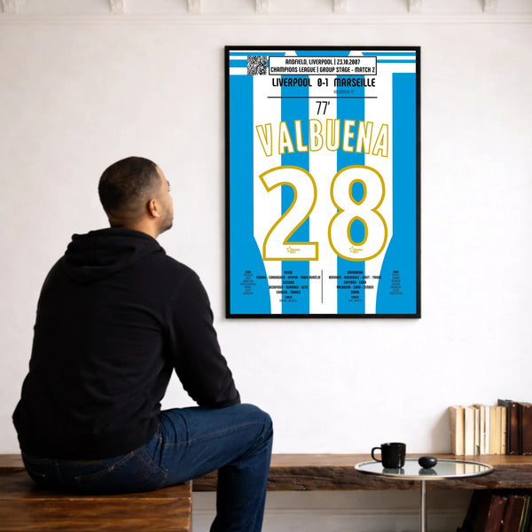 Poster du but de Mathieu Valbuena - Liverpool vs Marseille 2007 - Legendary Goals