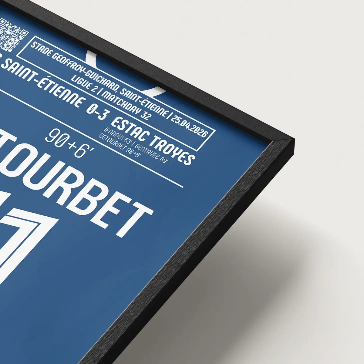 Poster du but de Mathys Détourbet - ASSE vs Troyes 2026 - Legendary Goals
