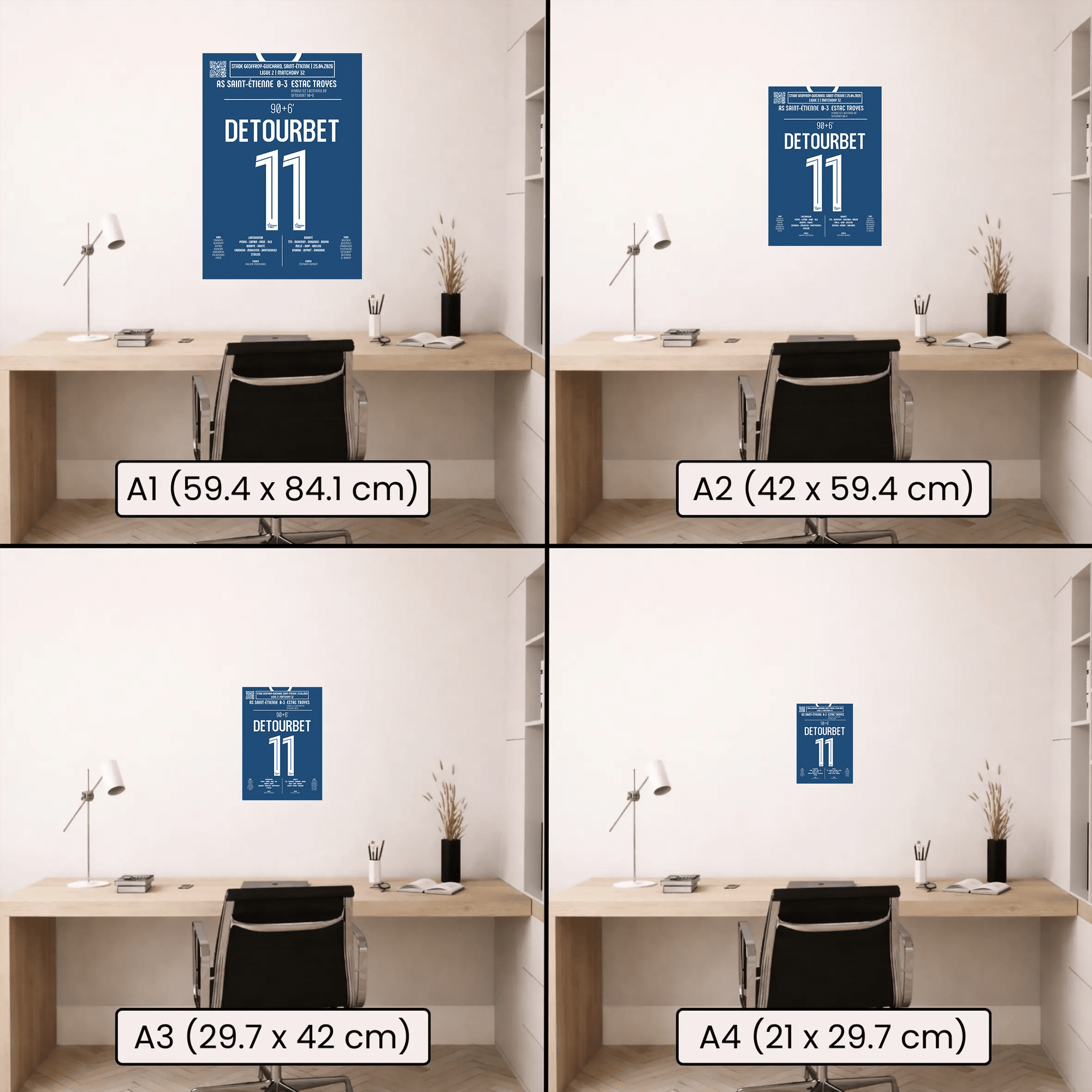 Poster du but de Mathys Détourbet - ASSE vs Troyes 2026 - Legendary Goals