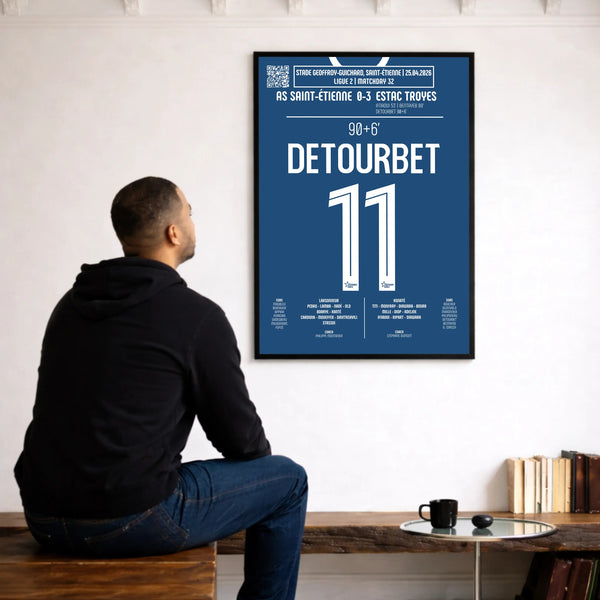 Poster du but de Mathys Détourbet - ASSE vs Troyes 2026 - Legendary Goals