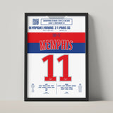 Poster du but de Memphis Depay – PSG vs Lyon 2018 - Legendary Goals