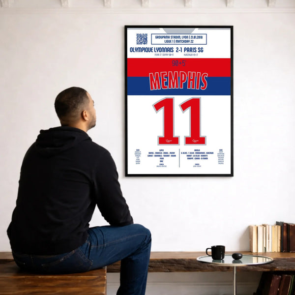 Poster du but de Memphis Depay – PSG vs Lyon 2018 - Legendary Goals