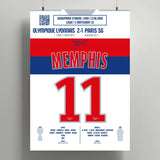Poster du but de Memphis Depay – PSG vs Lyon 2018 - Legendary Goals