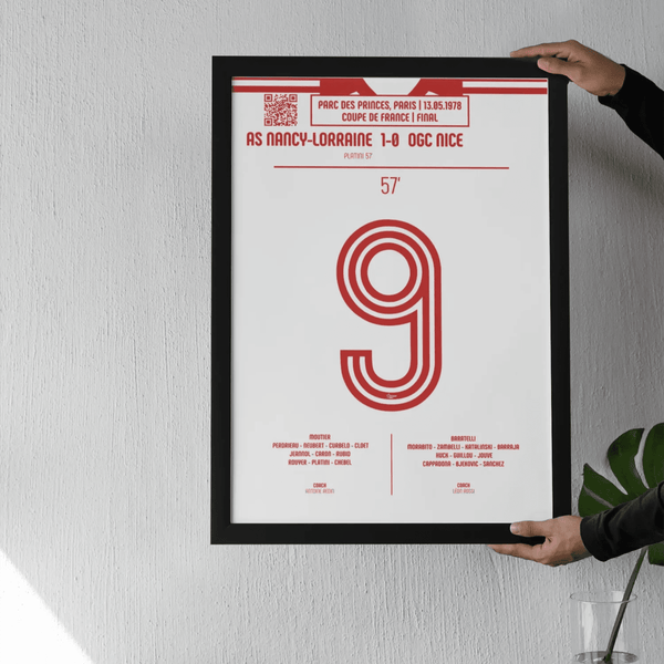 Poster du but de Michel Platini – AS Nancy vs OGC Nice 1978 - Legendary Goals