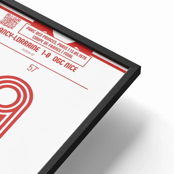 Poster du but de Michel Platini – AS Nancy vs OGC Nice 1978 - Legendary Goals