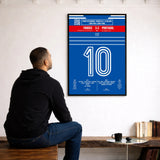 Poster du but de Michel Platini - France vs Portugal 1984 - Legendary Goals