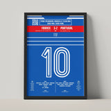 Poster du but de Michel Platini - France vs Portugal 1984 - Legendary Goals