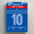 Poster du but de Michel Platini - France vs Portugal 1984 - Legendary Goals