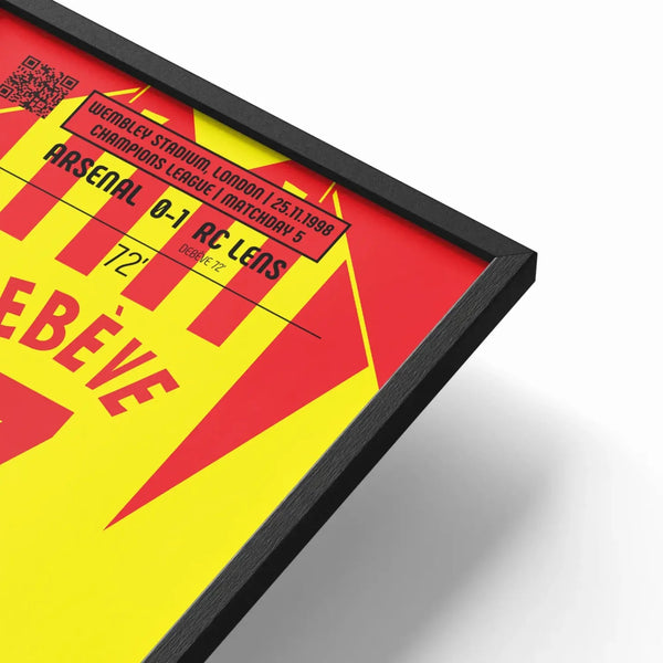 Poster du but de Mickaël Debève – Arsenal vs RC Lens 1998 - Legendary Goals