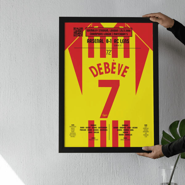Poster du but de Mickaël Debève – Arsenal vs RC Lens 1998 - Legendary Goals