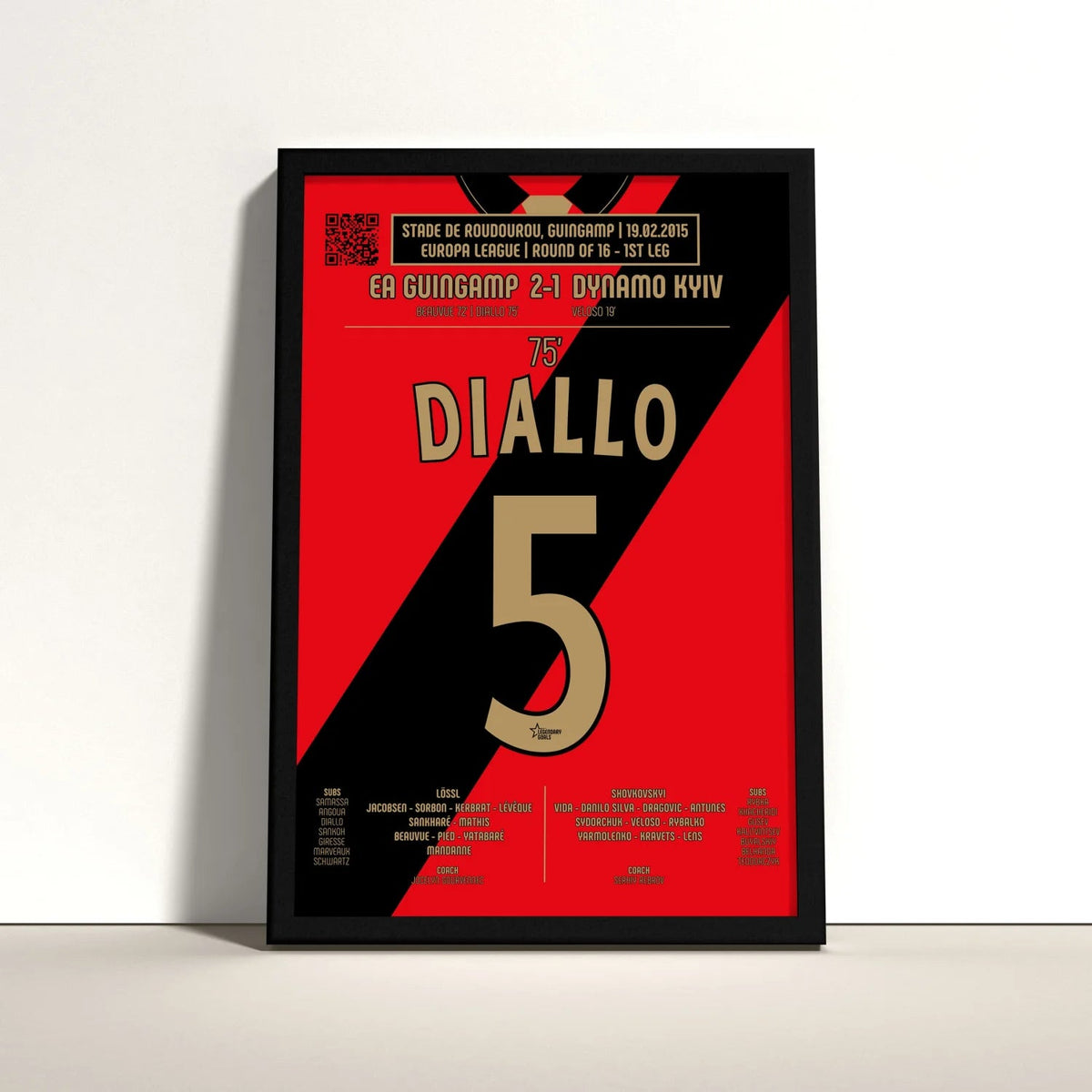 Poster du but de Mustapha Diallo – Guingamp vs Dynamo Kiev 2015 - Legendary Goals