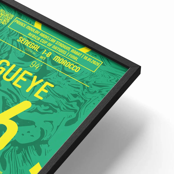 Poster du but de Pape Gueye – Sénégal vs Maroc 2026 - Legendary Goals