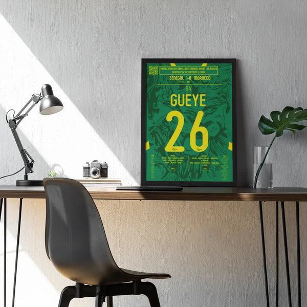 Poster du but de Pape Gueye – Sénégal vs Maroc 2026 - Legendary Goals