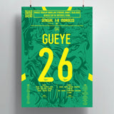 Poster du but de Pape Gueye – Sénégal vs Maroc 2026 - Legendary Goals