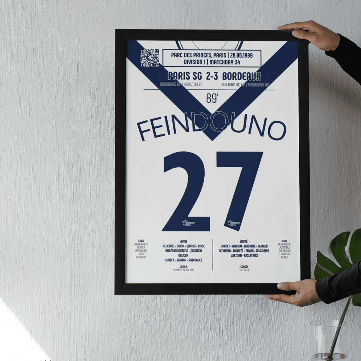 Poster du but de Pascal Feindouno – PSG vs Bordeaux 1999 - Legendary Goals
