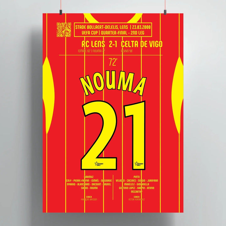 Póster del gol de Pascal Nouma – Lens vs Celta Vigo 2000 - Legendary Goals