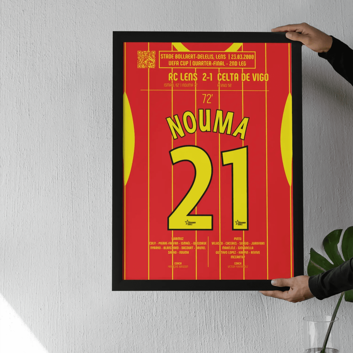 Poster du but de Pascal Nouma – Lens vs Celta Vigo 2000 - Legendary Goals