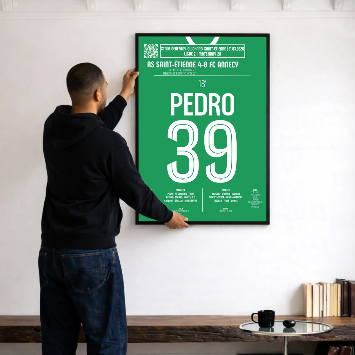 Poster du but de Pedro – ASSE vs Annecy 2026 - Legendary Goals