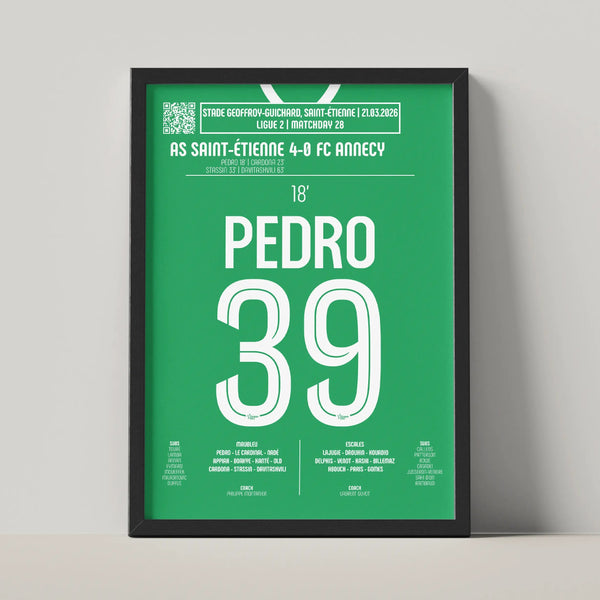 Poster du but de Pedro – ASSE vs Annecy 2026 - Legendary Goals