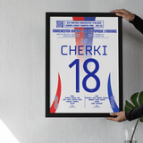 Poster du but de Rayan Cherki – Manchester United vs Olympique Lyonnais 2025 - Legendary Goals