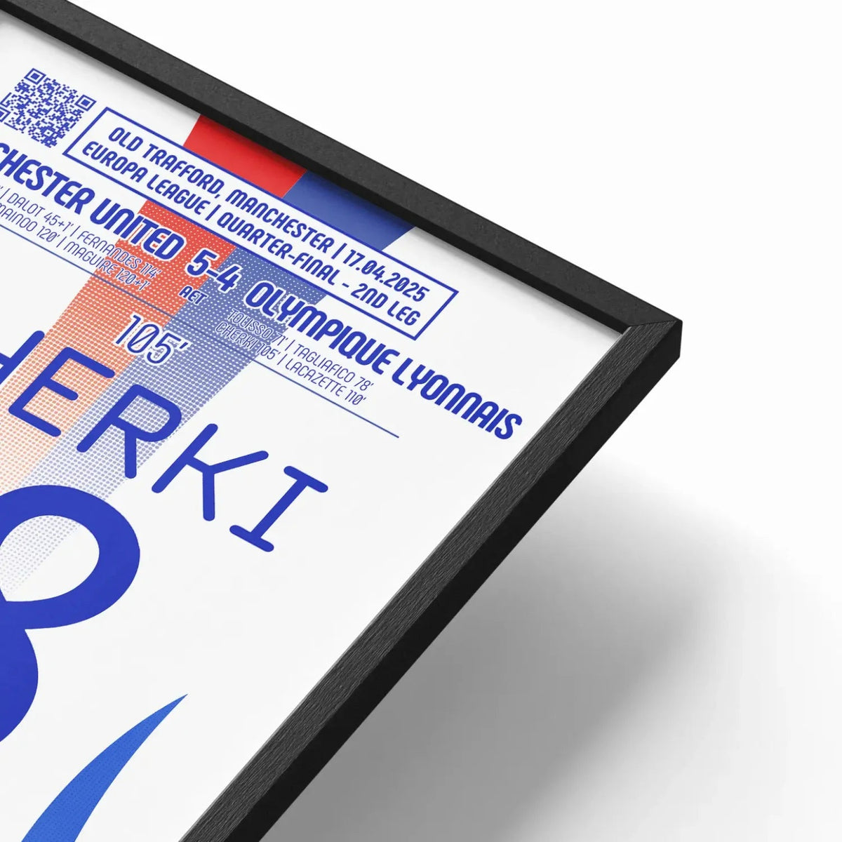 Poster du but de Rayan Cherki – Manchester United vs Olympique Lyonnais 2025 - Legendary Goals