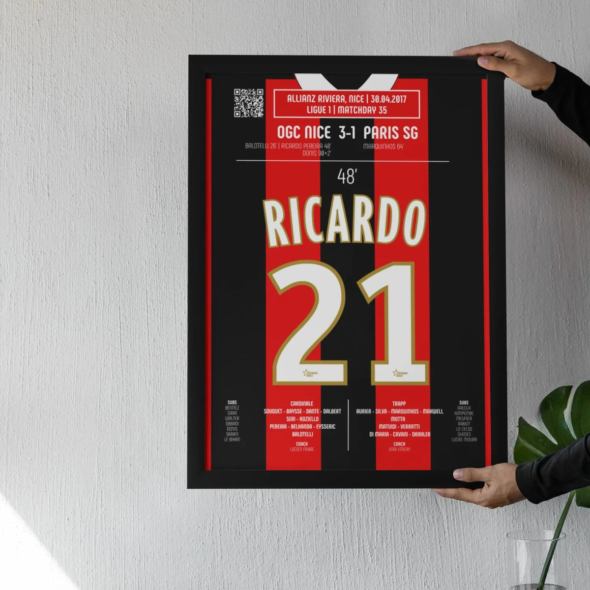 Poster du but de Ricardo Pereira – Nice vs Paris Saint - Germain 2017 - Legendary Goals