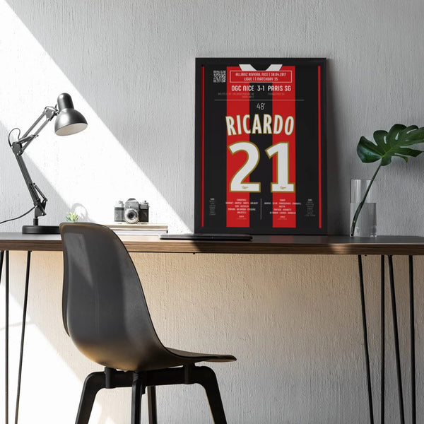 Poster du but de Ricardo Pereira – Nice vs Paris Saint - Germain 2017 - Legendary Goals