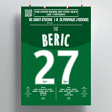 Poster du but de Robert Beric – Saint - Étienne vs Lyon 2019 - Legendary Goals